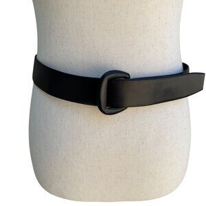 Calderon Vintage Womens Black Oval Buckle 7912 Classic Design Leather Belt 30